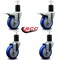 Service Caster 4'' Blue Poly Swivel 1-3/4'' Expanding Stem Caster Set 2 Total Lock Brakes, 4PK SCC-EXTTL20S414-PPUB-BLUE-2-S-2-134 - alternate 5